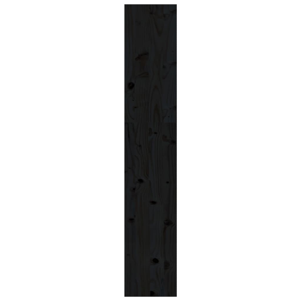Libreria/Divisorio Nero 80x30x167,4 cm Legno Massello di Pino