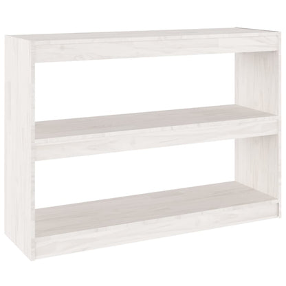 Libreria/Divisorio Bianco 100x30x71,5 cm Legno Massello di Pino | homemem39
