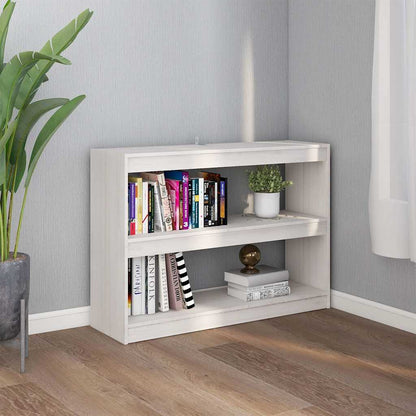 Libreria/Divisorio Bianco 100x30x71,5 cm Legno Massello di Pino | homemem39