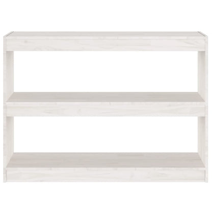 Libreria/Divisorio Bianco 100x30x71,5 cm Legno Massello di Pino | homemem39