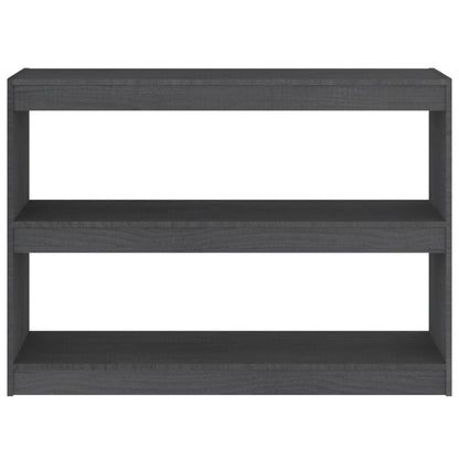 Libreria/Divisorio Grigio 100x30x71,5 cm in Legno Massello di Pino