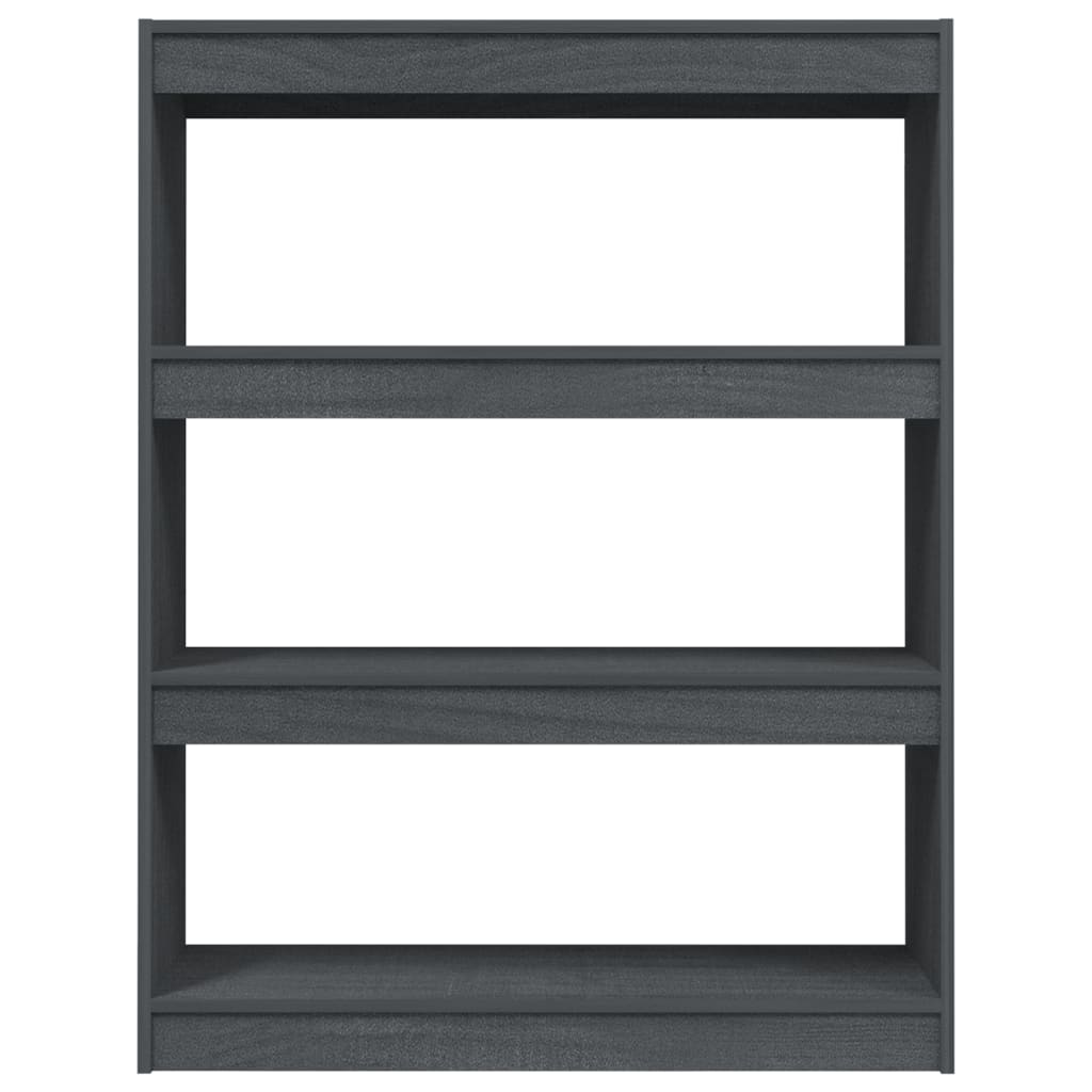 Libreria/Divisorio Grigio 100x30x103 cm in Massello di Pino