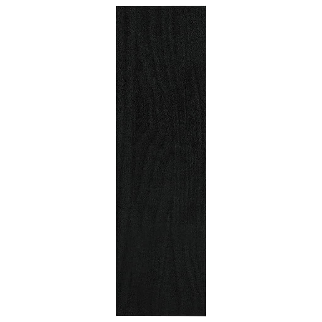 Libreria/Divisorio Nero 100x30x103 cm in Legno Massello di Pino