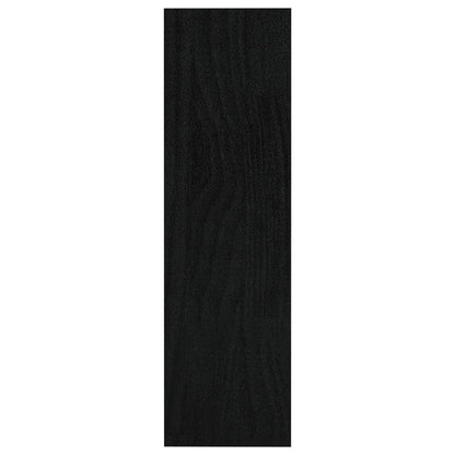 Libreria/Divisorio Nero 100x30x103 cm in Legno Massello di Pino