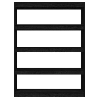 Libreria/Divisorio Nero 100x30x135,5 cm in Legno di Pino | homemem39