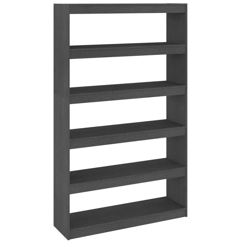 Libreria/Divisorio Grigio 100x30x167,5 cm in Massello di Pino | homemem39