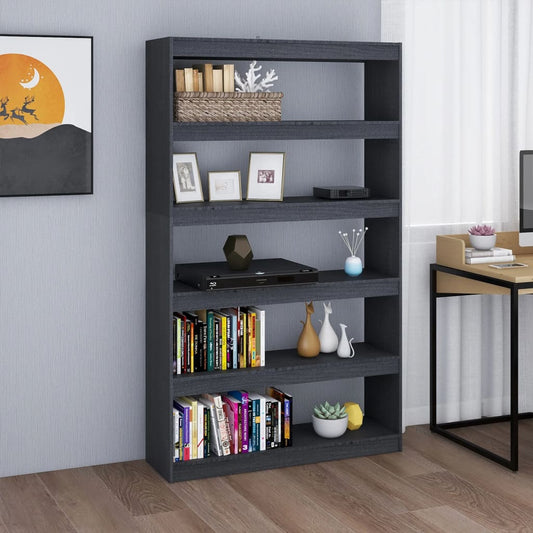 Libreria/Divisorio Grigio 100x30x167,5 cm in Massello di Pino | homemem39