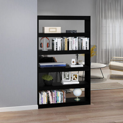 Libreria/Divisorio Nero 100x30x167,5 cm in Legno di Pino | homemem39