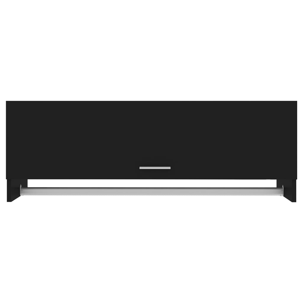 Armadio Nero 100x32,5x35 cm in Legno Multistrato - homemem39