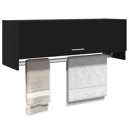 Armadio Nero 100x32,5x35 cm in Legno Multistrato