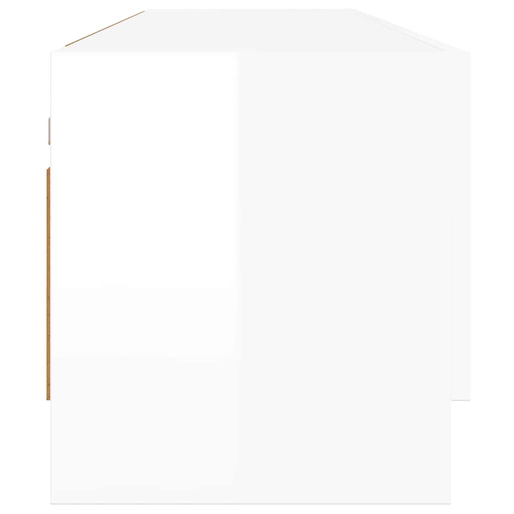 Armadio Bianco Lucido 100x32,5x35 cm in Legno Multistrato