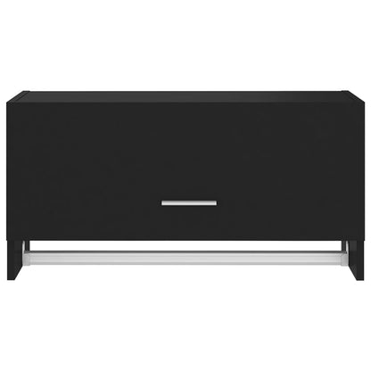 Armadio Nero 70x32,5x35 cm in Legno Multistrato - homemem39