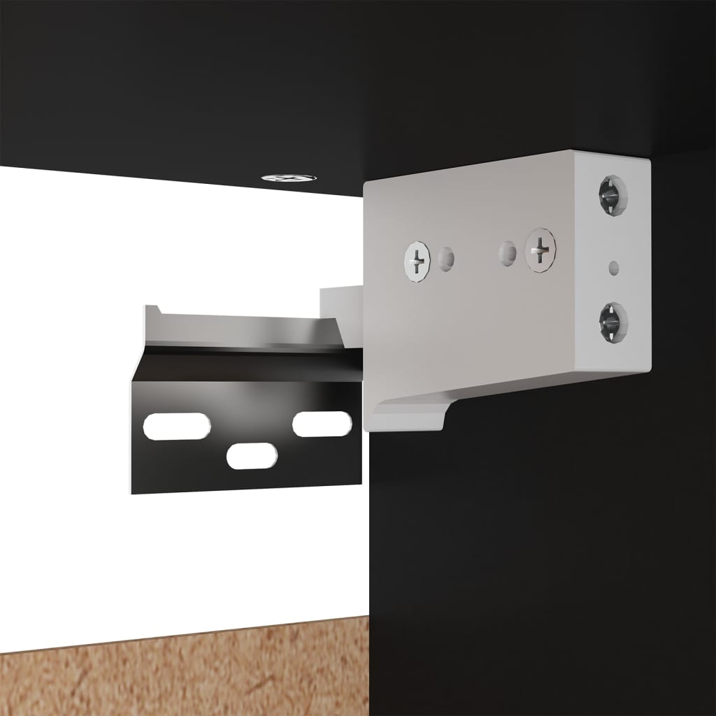 Armadio Nero 70x32,5x35 cm in Legno Multistrato - homemem39