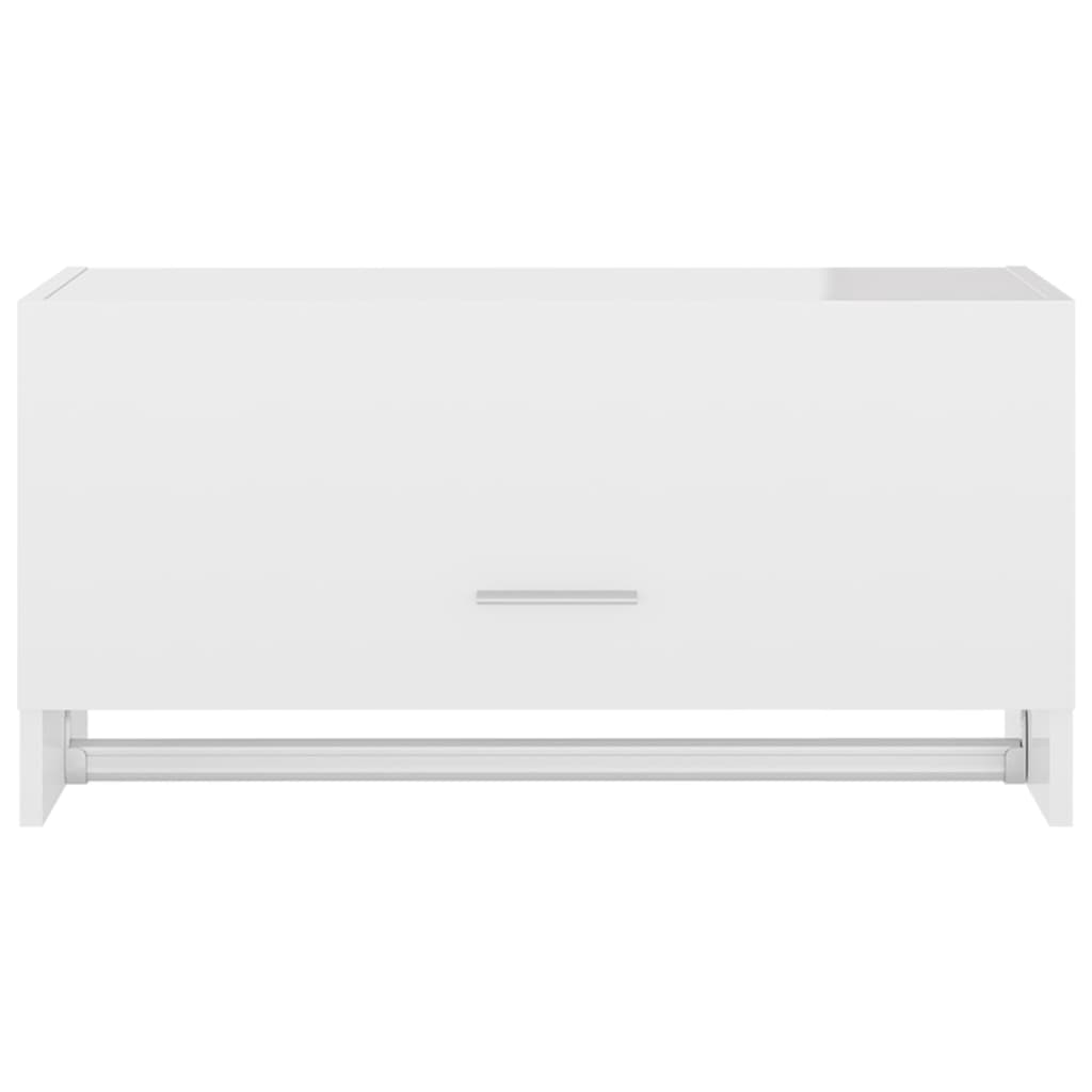 Armadio Bianco Lucido 70x32,5x35 cm in Legno Multistrato - homemem39