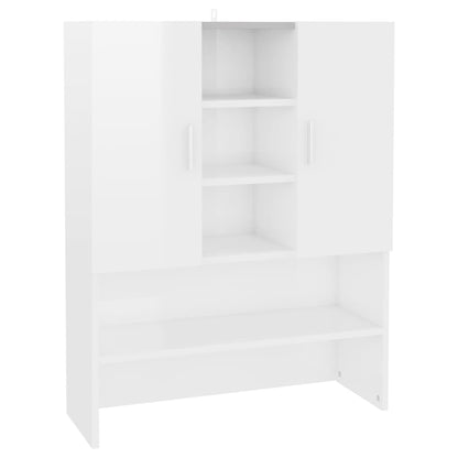 Mobile per Lavatrice Bianco Lucido 70,5x25,5x90 cm | homemem39
