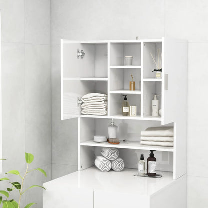 Mobile per Lavatrice Bianco Lucido 70,5x25,5x90 cm | homemem39