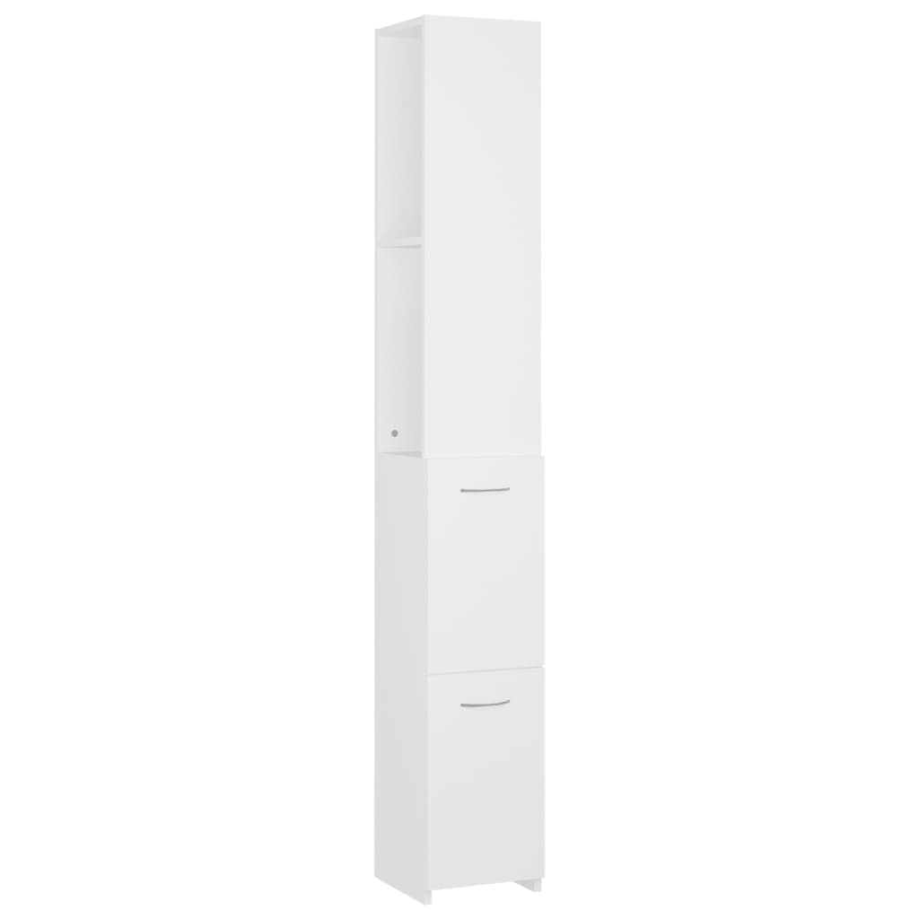 Armadietto da Bagno Bianco 25x26,5x170 cm in Legno Multistrato | homemem39