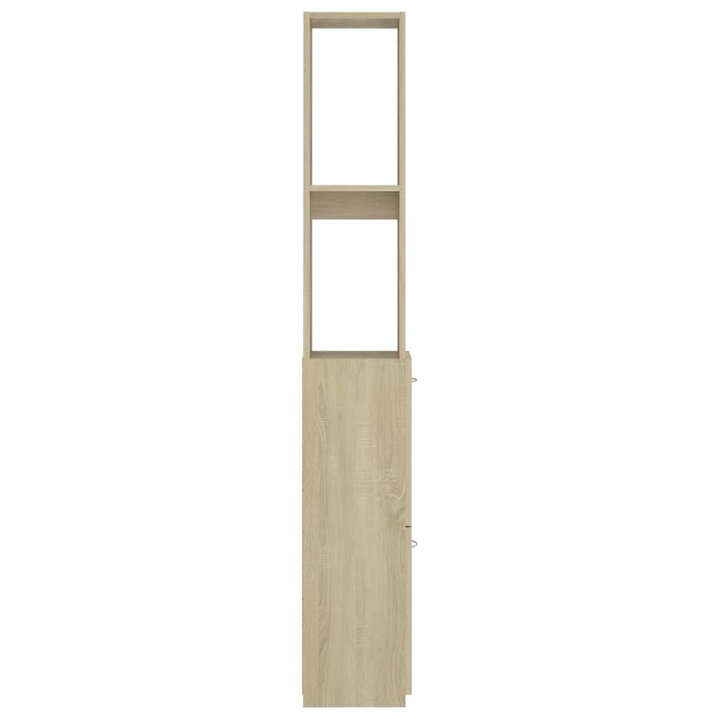 Armadietto Bagno Rovere Sonoma 25x26,5x170 cm Legno Multistrato
