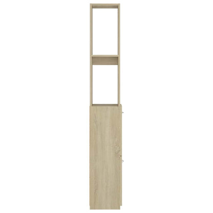 Armadietto Bagno Rovere Sonoma 25x26,5x170 cm Legno Multistrato
