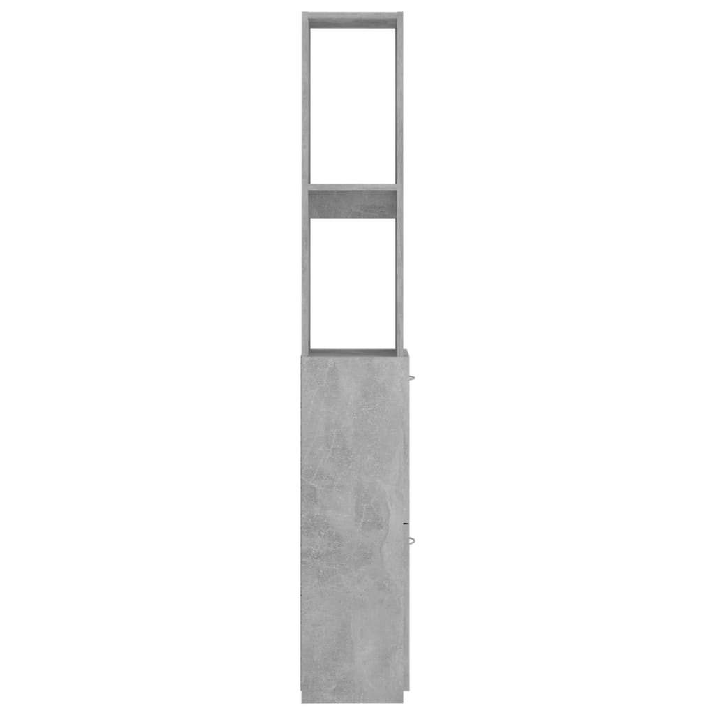 Armadietto Bagno Grigio Cemento 25x26,5x170cm Legno Multistrato | homemem39