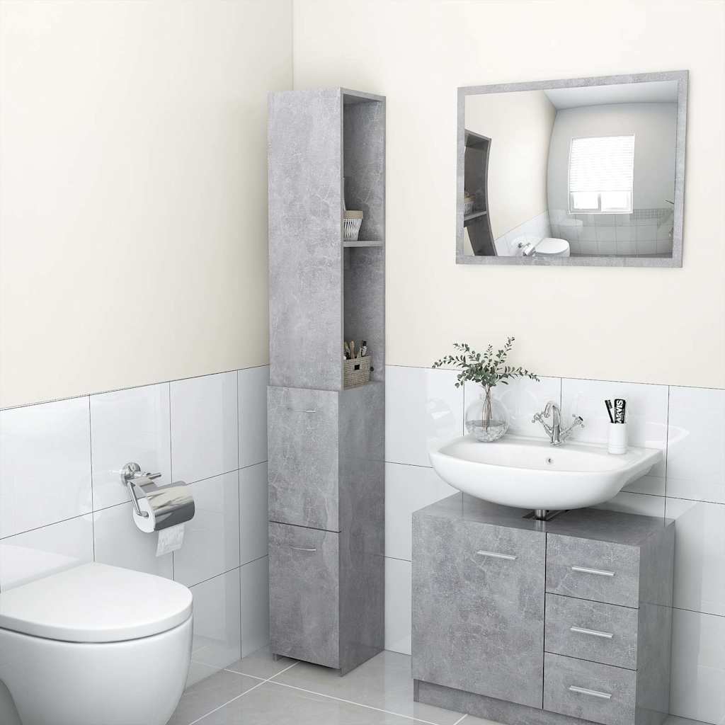Armadietto Bagno 25x26,5x170cm legno multistrato