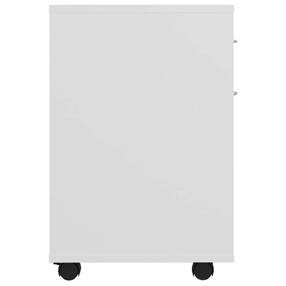 Mobiletto con Rotelle Bianco 45x38x54cm in Legno Ingegnerizzato