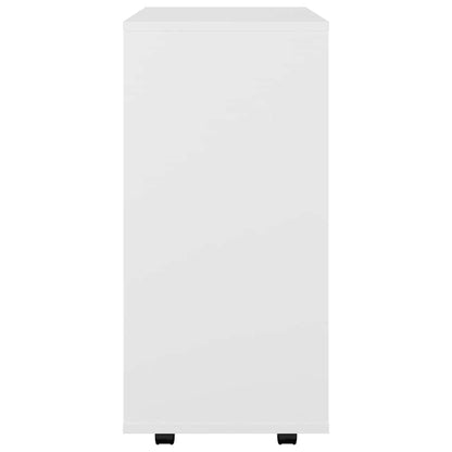 Mobiletto con Rotelle Bianco 60x35x75cm in Legno Ingegnerizzato
