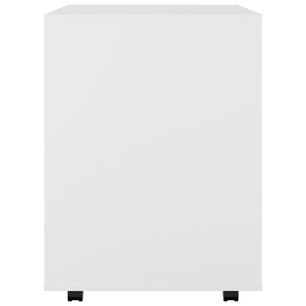 Mobiletto con Ruote Bianco 60x53x72 cm in Legno Multistrato - homemem39