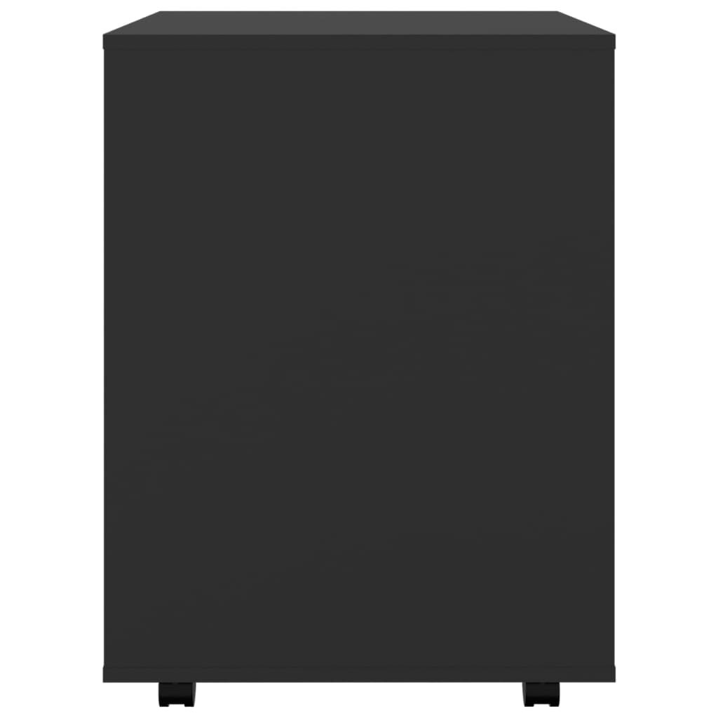 Mobiletto con Ruote Nero 60x53x72 cm in Legno Multistrato - homemem39