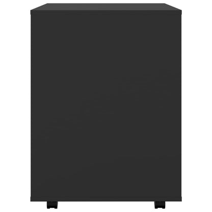 Mobiletto con Ruote Nero 60x53x72 cm in Legno Multistrato - homemem39