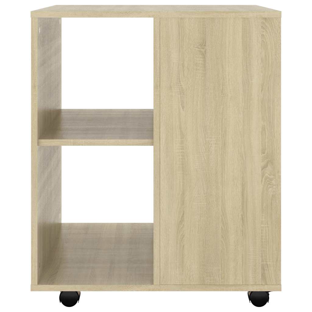 Mobiletto con Ruote Rovere Sonoma 60x53x72 cm Legno Multistrato