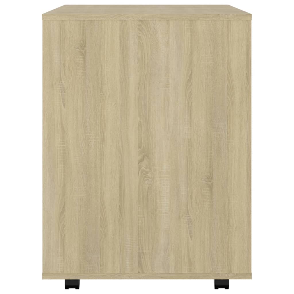 Mobiletto con Ruote Rovere Sonoma 60x53x72 cm Legno Multistrato - homemem39