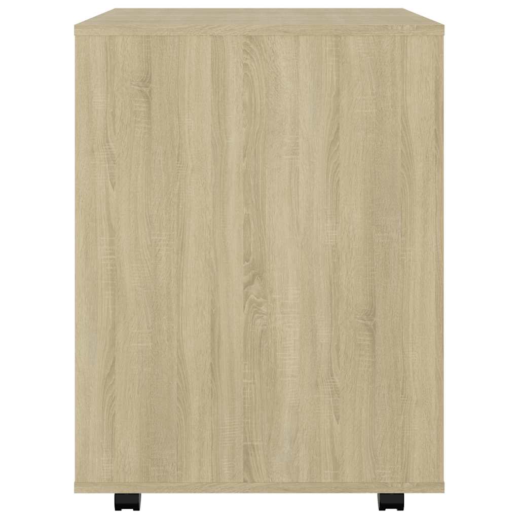 Mobiletto con Ruote Rovere Sonoma 60x53x72 cm Legno Multistrato