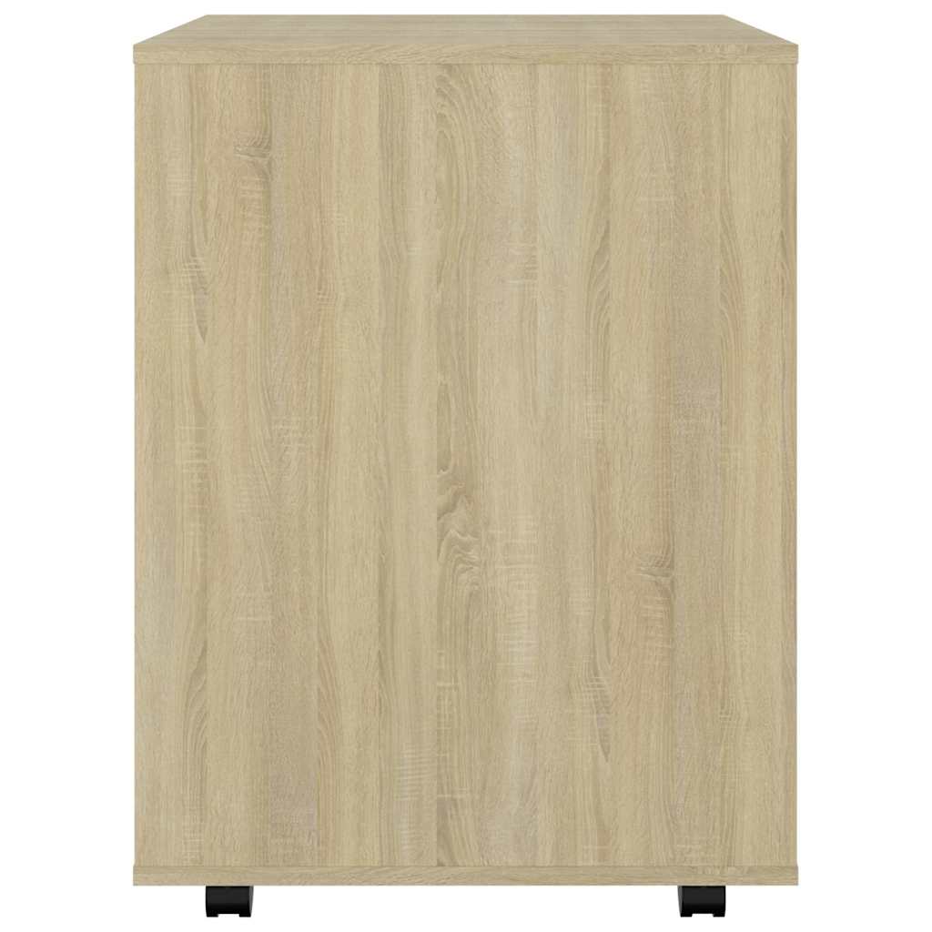 Mobiletto con Ruote Rovere Sonoma 60x53x72 cm Legno Multistrato