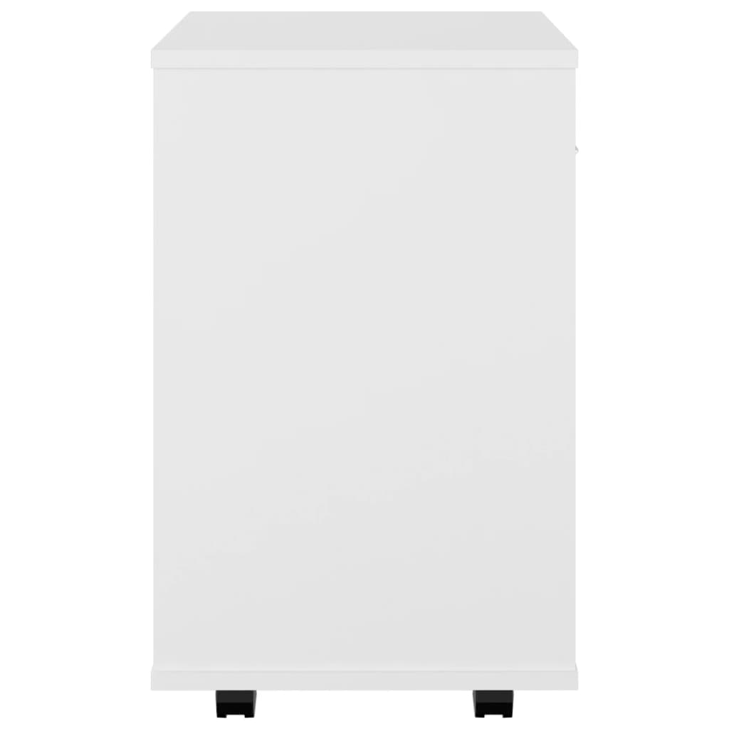 Mobiletto con Ruote Bianco 46x36x59 cm in Legno Multistrato - homemem39