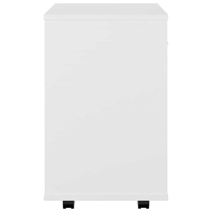Mobiletto con Ruote Bianco 46x36x59 cm in Legno Multistrato