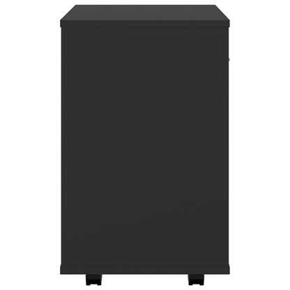 Mobiletto con Ruote Nero 46x36x59 cm in Legno Multistrato