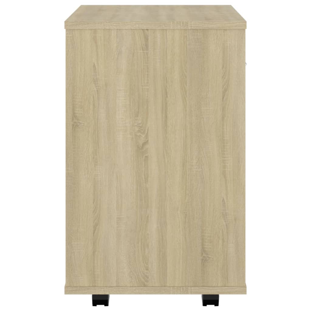 Mobiletto con Ruote Rovere Sonoma 46x36x59 cm Legno Multistrato - homemem39