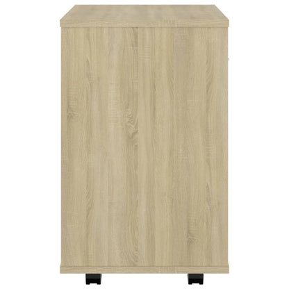 Mobiletto con Ruote Rovere Sonoma 46x36x59 cm Legno Multistrato - homemem39