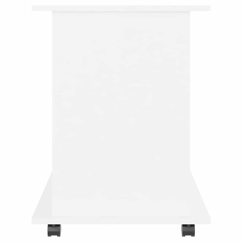 Mobiletto con Ruote Bianco 60x45x60 cm in Legno Multistrato