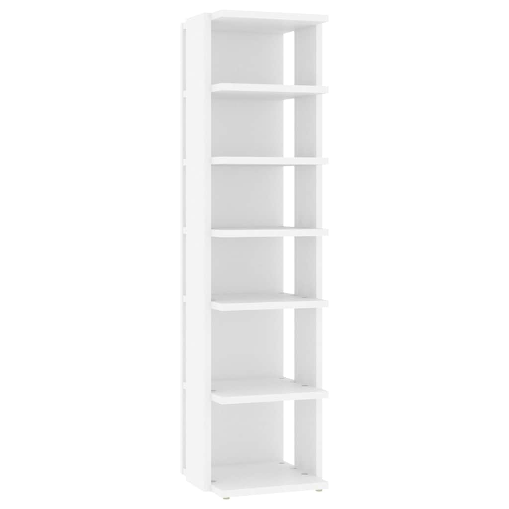 Scarpiera Bianca 27,5x27x102 cm in Legno Multistrato | homemem39