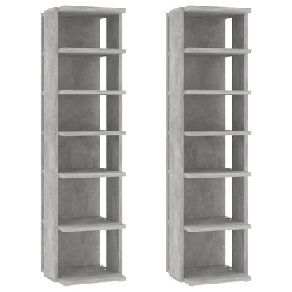 Scarpiere 2 pz Grigio Cemento 27,5x27x102 cm - homemem39