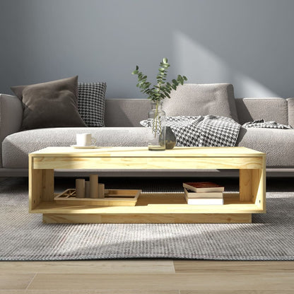 Tavolino da Salotto 110x50x33,5 cm in Legno Massello di Pino | homemem39