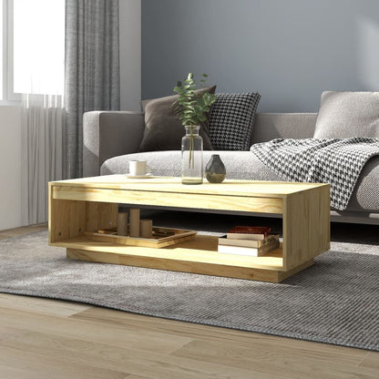 Tavolino da Salotto 110x50x33,5 cm in Legno Massello di Pino | homemem39