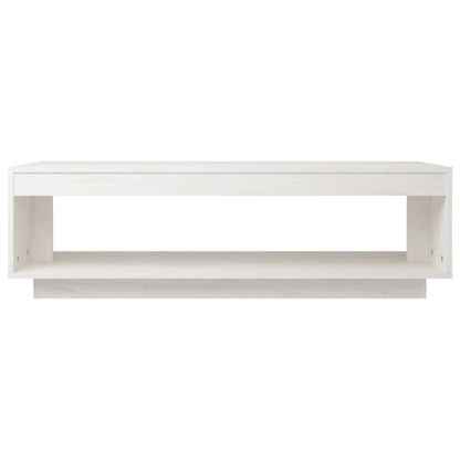 Tavolino da Salotto Bianco 110x50x33,5 cm in Legno di Pino | homemem39