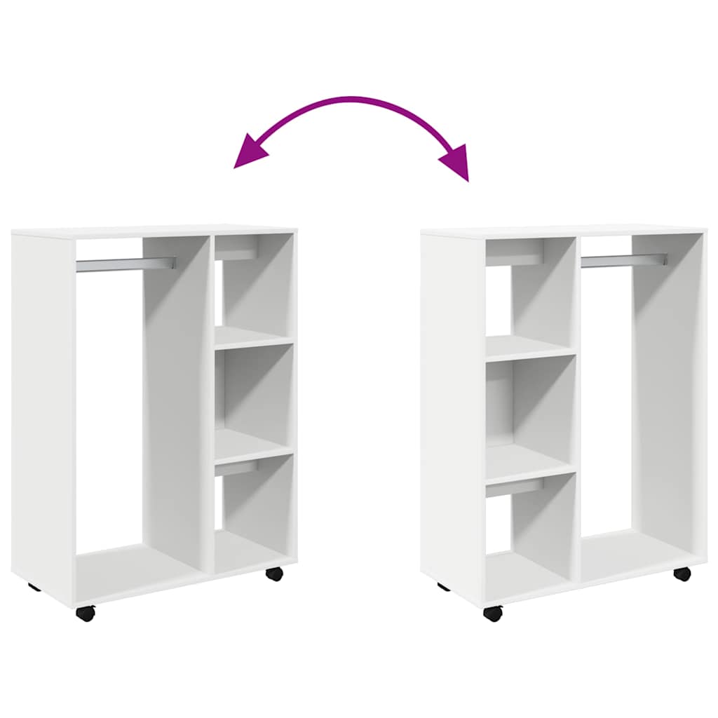 Armadio Bianco 80x40x110 cm in Legno Multistrato
