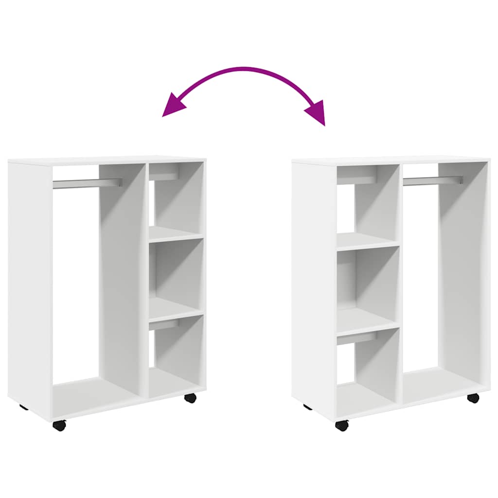 Armadio Bianco 80x40x110 cm in Legno Multistrato