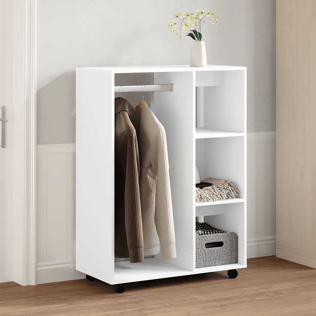 Armadio Bianco 80x40x110 cm in Legno Multistrato