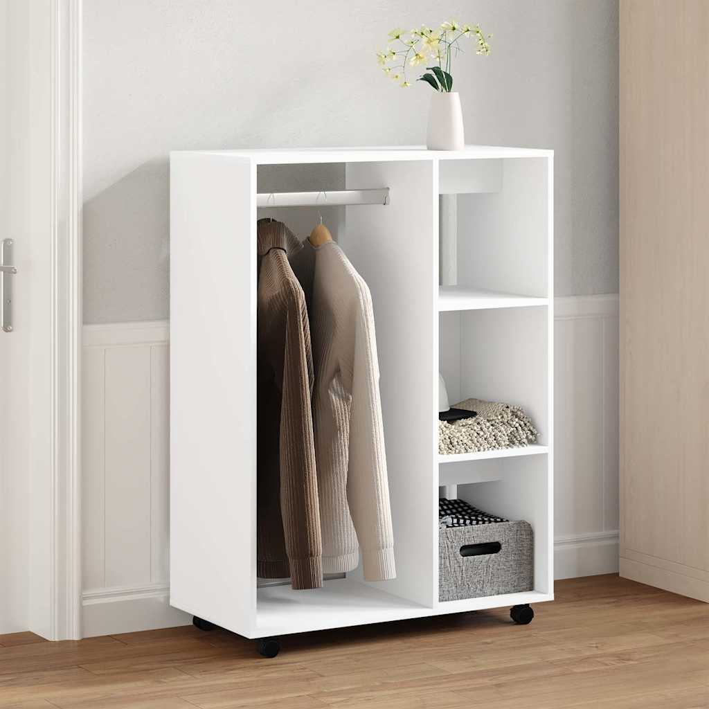 Armadio Bianco 80x40x110 cm in Legno Multistrato