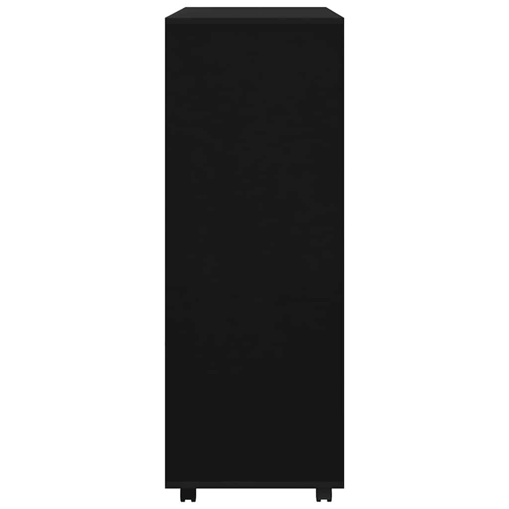 Armadio Nero 80x40x110 cm in Legno Multistrato
